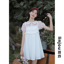 linjou Lingjiu princess dress summer French doll skirt strap skirt female small chiffon suspender dress