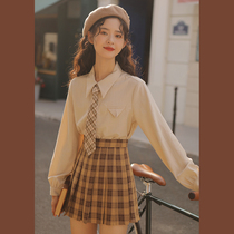 Linjou Lingjiu shirt womens spring and autumn 2022 new Japanese versatile basic underwear college style top