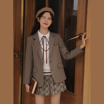 Lingjiu Blazer Women Casual Loose Vintage Little Man Spring and Autumn Season 2022 New Blazer Tops