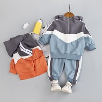 Male baby 0 one and one and a half years old baby cotton clothes 3 children sweater 4 girls  autumn suit 6-12 months old tide