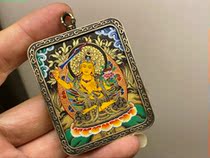 Carry-on card Qinghai Zhegong Painting Pie Pure Artisanal Mine Black Gold Color Zodiac Zodiac Rabbit this life VervinjustBodhisattva