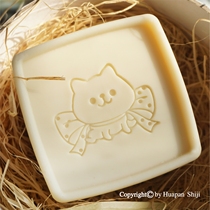 (HP2037) 4x3 gift dog fine acrylic soap Chapter Butterfly knot puppy