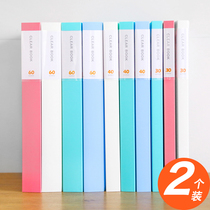 Leisheng A4 folder transparent small fresh multi-layer student information book exam paper clip Piano score storage bag Office clip