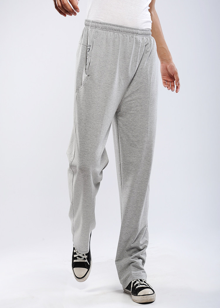 加肥加大码运动裤 男款薄灰色长裤 素版男裤 宽松跑步裤子