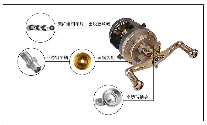 新款全金属雷强鼓轮海宝军刀jh微物路亚打黑远投海钓渔轮鱼轮包邮
