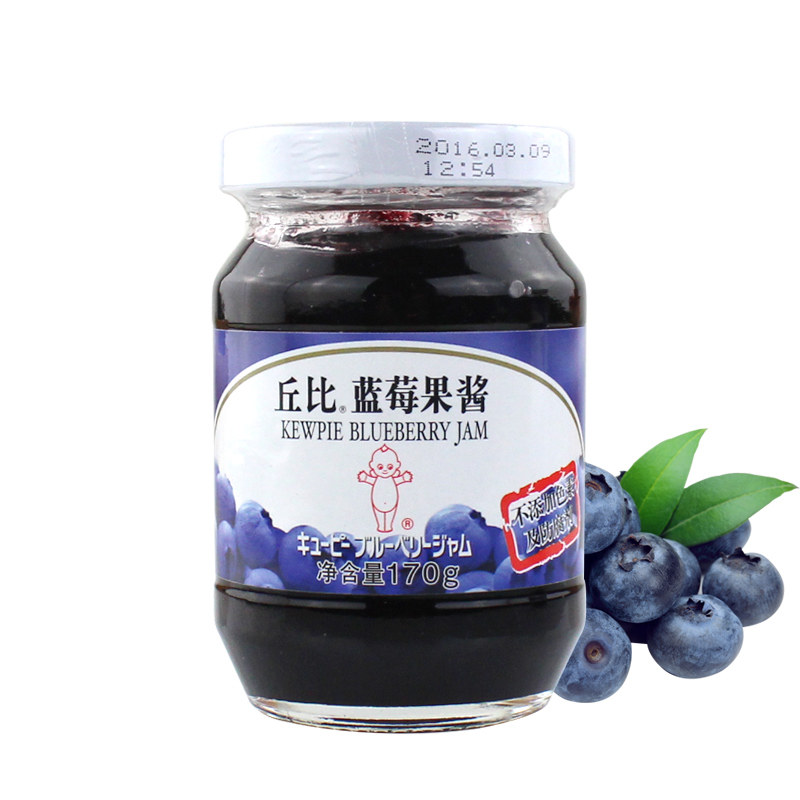 丘比蓝莓果酱170克 烘焙食材寿司材料面包三明治水果酱酸奶冰激凌