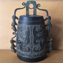 Bronze chimes antique ornaments musical instruments chimes pendants home decorations ancient musical instruments four Tiger clocks