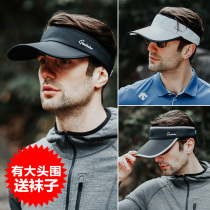 Sun hat sunscreen hat Mens hat Mens summer sun hat empty top hat to cover the face womens outdoor summer tide no top hat