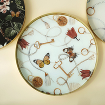 ladylike ins desktop storage tray cosmetics jewelry storage tray household tea tray water Cup tray