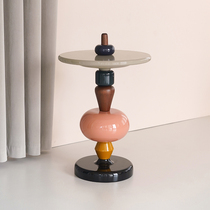 ladylike simple light luxury small apartment sugar gourd solid wood coffee table small round table living room home sofa side