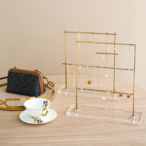 Simple dressing table jewelry rack ornaments necklace earrings creative stainless steel acrylic storage accessories display rack