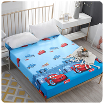 Lightning McQueen mattress cover cotton cartoon racing bedspread car mobilization bed bag childrens non-slip mattress cover quilt cover