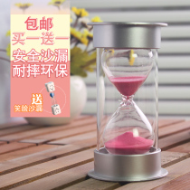 Hourglass timer Childrens time creative decoration timing 10 30 60 minutes Personality quicksand bottle funnel anti-fall