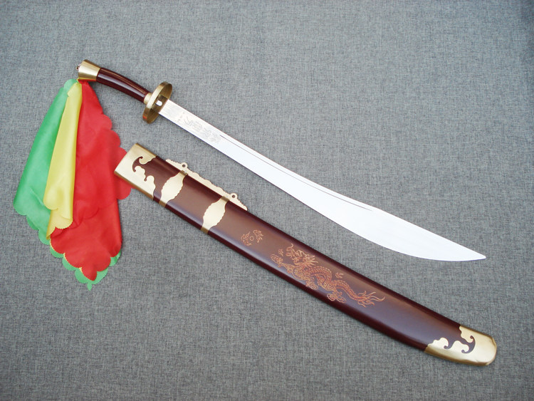 龙泉正品女士专用款太极刀不锈钢半软半硬武术晨练表演包邮未开刃