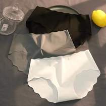 1 2 3 strips of ice-wire underpants teen student day system ultra-thin silk slip no-mark low waist breathable black and white triangle pants