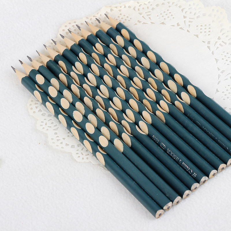 佳美洞洞铅笔 三角矫正握姿学生洞洞笔三角笔hb铅笔12支装批发