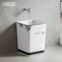 Binks bathroom balcony Nordic mop pool toilet ceramic small mini square wash mop pool