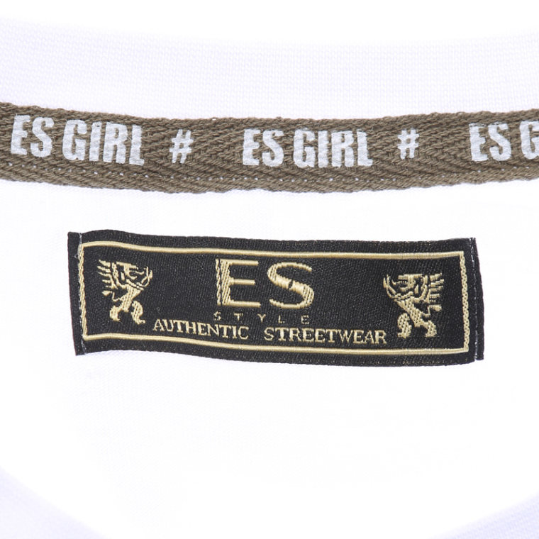 艾格ES2015夏新品U数字英文印花短袖T恤150328417吊牌价149元