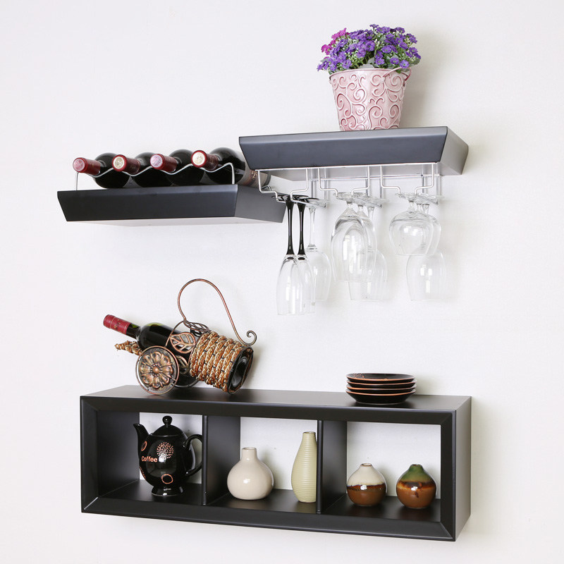 酒架壁挂欧式餐厅壁挂式酒柜挂墙红酒架创意墙上酒架悬挂红酒酒架