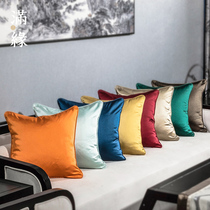 (Full edge) New Chinese silk pillow living room model room sofa pillow cushion core bedroom light luxury side backrest