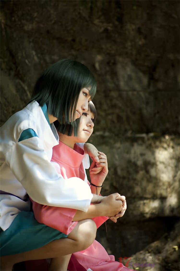 千与千寻 cos荻野千寻衣服 小白白龙琥珀川 小千cosplay动漫服装