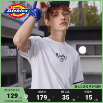 Dickies Printed Men Short Sleeve T-shirt Ins Wind Summer New Comfort Round Collar Full Cotton T-Shirt Casual 8900