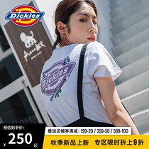 Dickies printed short-sleeved T-shirt womens summer new comfortable cotton round neck t-shirt casual top street 8827
