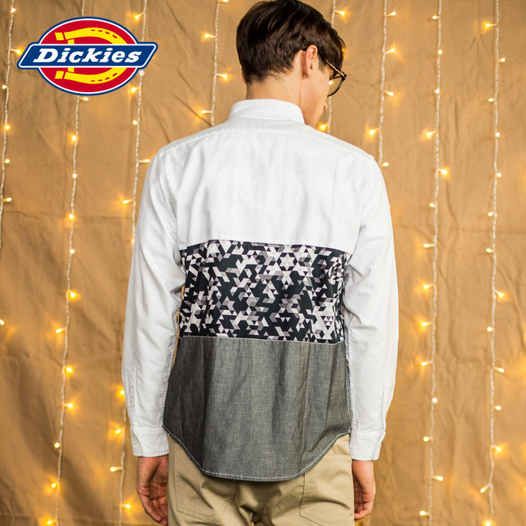 Dickies2015新款男装 学院风长袖衬衫 全棉牛津纺衬衣153M20WD04