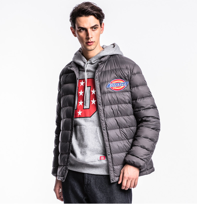dickies秋冬新品男式轻薄款立领羽绒服 163m10ec12