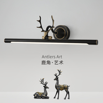 Mirror front light led all copper mirror front light American bathroom light European dressing table light mirror cabinet makeup light wash room light