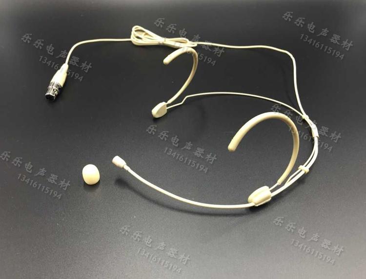 森海塞尔 舒尔 四针卡侬式肤色耳挂无线话筒迷你舞台头戴耳麦克风