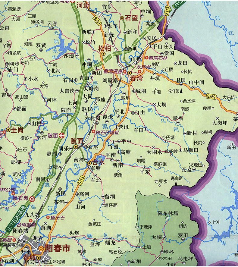 阳江指南地图 广东省阳江市中心城区地图 商务交通旅游 2016新