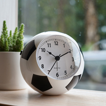 Creative bedside children alarm clock male and female students Silent clock cartoon clock football wake-up artifact clock HA09