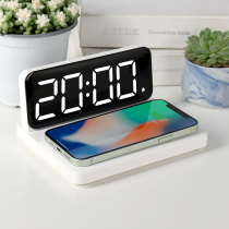 Hantime intelligent wireless charging intelligent electronic alarm clock students use multi - function desktop silent clock HA 79