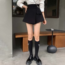 Alice W flower home High waist irregular A character dress pants female autumn dress 2021 new cashew 1-piece hot pants