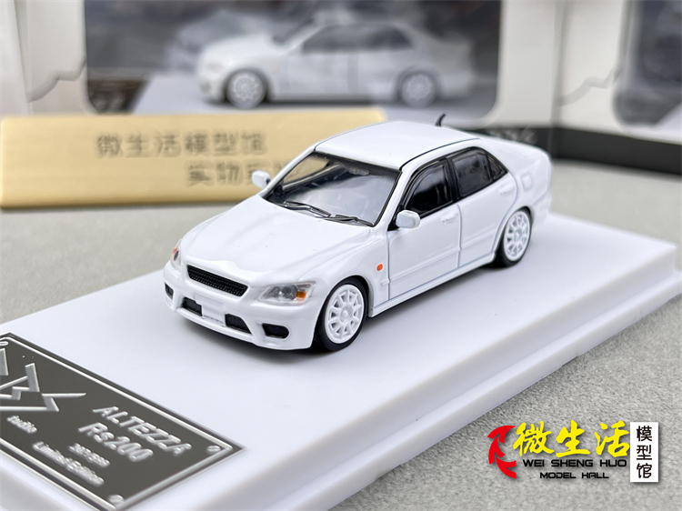 现货BBS Studio 1:64 丰田Altezza咬地鲨RS200 SXE10合金汽车模型