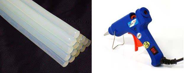 透明热溶胶条 热融胶棒 固体胶条 直径6mm 小号胶枪用 机器人配件