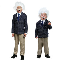 COS childrens day school stage performance children Einstein scientist Doctor role-playing costume