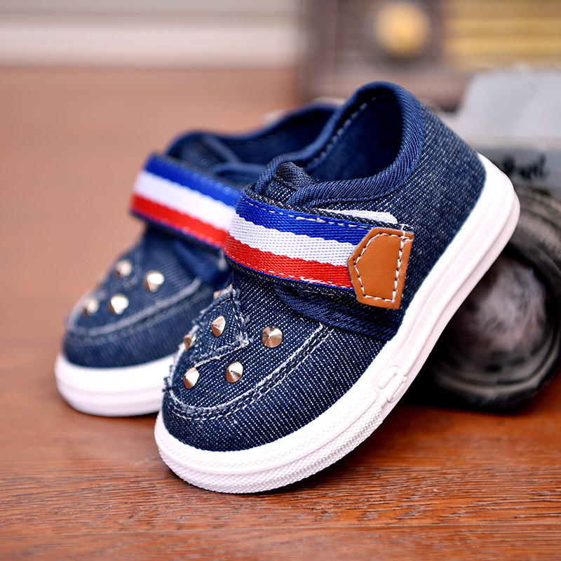 2017春秋季新款儿童布鞋男童帆布鞋板鞋学步鞋软底帆布鞋宝宝鞋子_1折