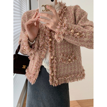 MUKOK small fragrant wind short coat ladies autumn and winter 2022 new fashion retro high-quality small tops