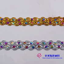 DIY accessories Ethnic handmade ribbon clothing decorative lace All kinds of filigree sequin lace 1035#lace