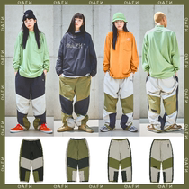 2122GAFH Korean ski pants male and female single double board waterproof wind collection leg bunches casual hypertrophy collage
