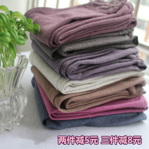 FTY womens cotton single-piece long johns warm pants with knee pads thickened and enlarged to increase fat leggings tights underwear