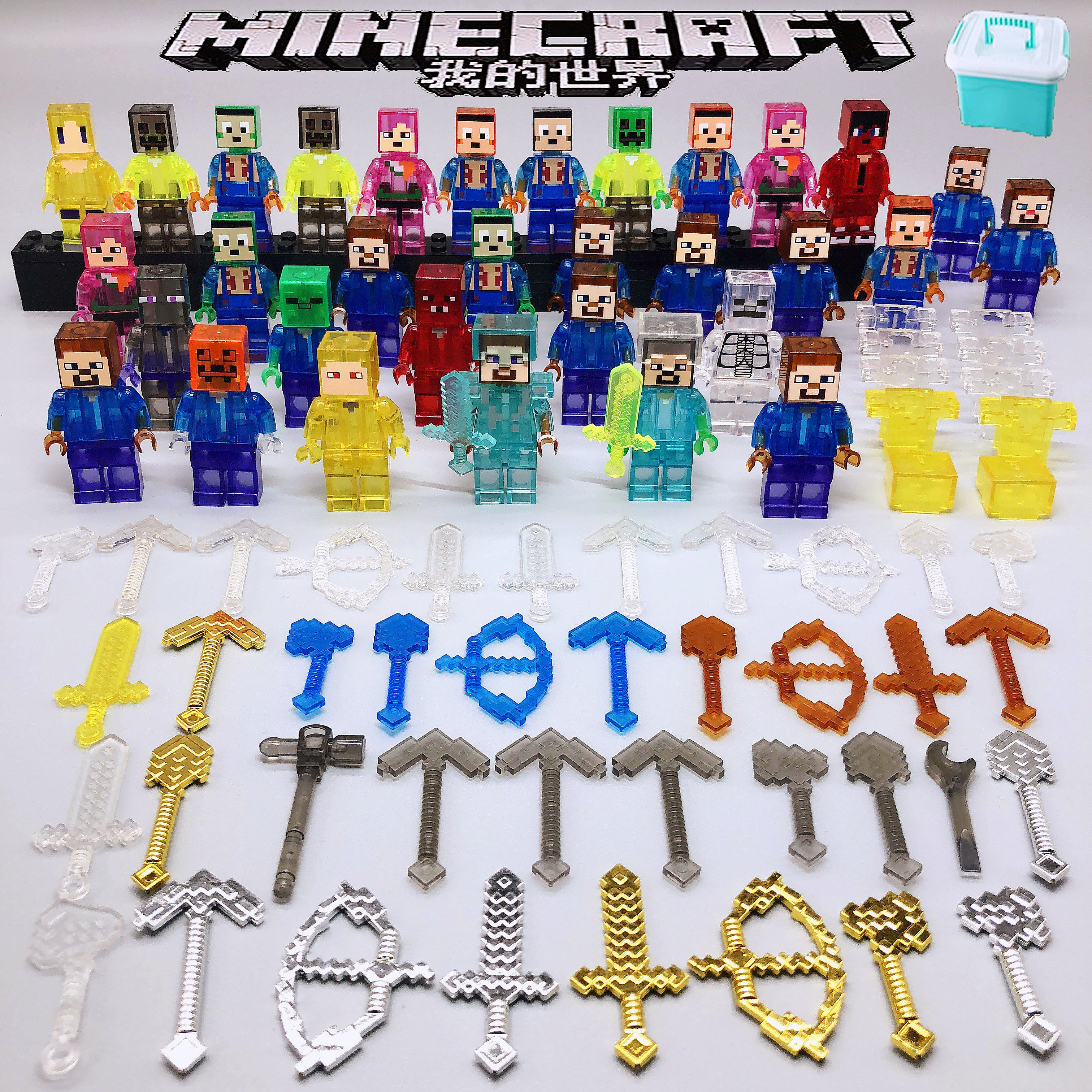 Minecraft Toys Building Block Figures Minecraft Crystal Mini