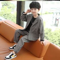 Boys Suit Spring and Autumn Casual Suit Suit Big Children Little Prince 10 Fashion 12 Dress 13-Year-Old Boy
