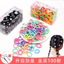 Korean childrens headdress hair rope does not hurt hair rubber band Cute princess seamless girl color hair circle head rope boxed