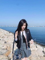 Aina Ridai Thom Browne20 spring women slim collar collar fake two wool suit coat tide