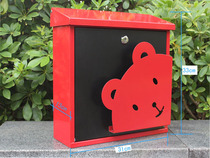 Cartoon bear modeling photography wedding props mailbox letter box mailbox Villa decoration mailbox