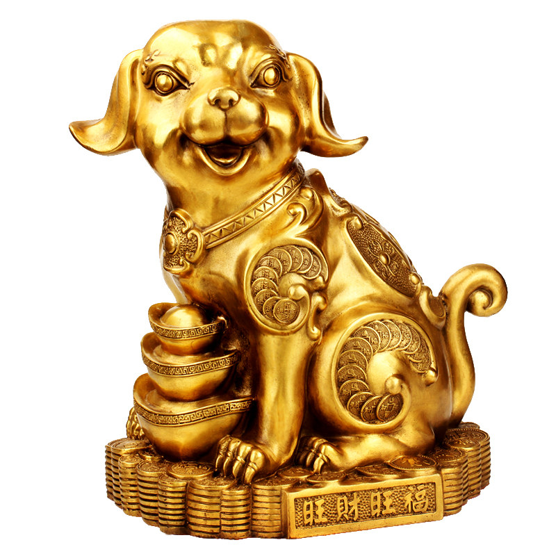 聚缘阁开光风水铜狗摆件十二生肖旺财狗铜工艺