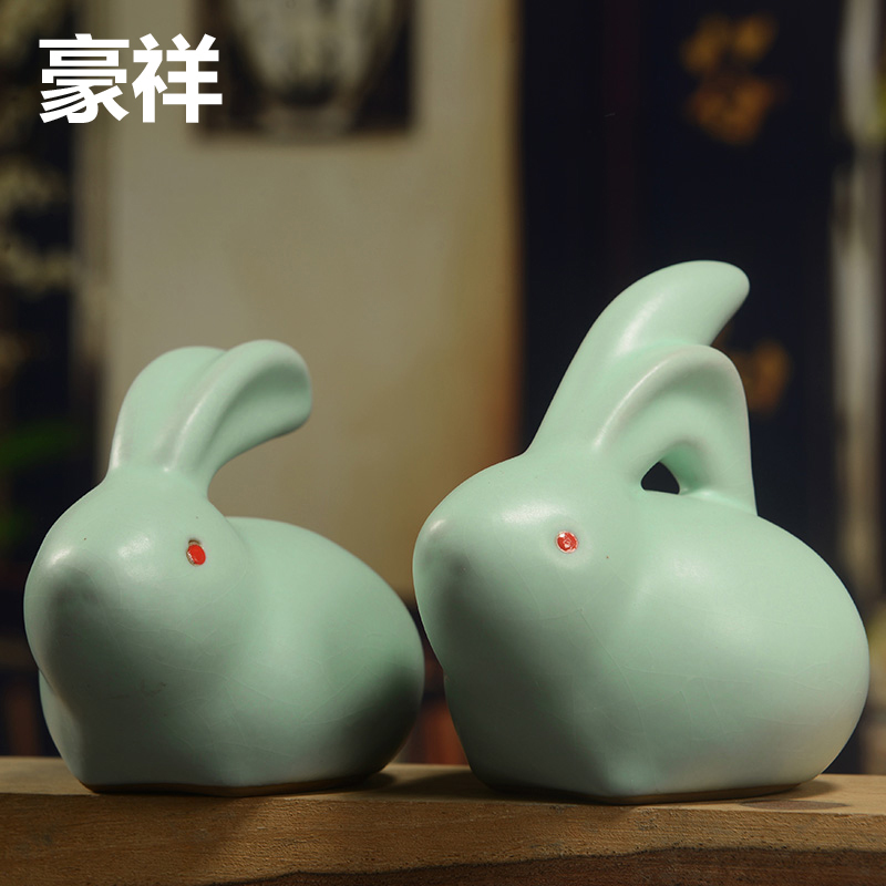 Tea house auspicious fine furnishing articles your up spoil your porcelain Tea sets accessories ceramics play rabbit Tea to keep open piece of product